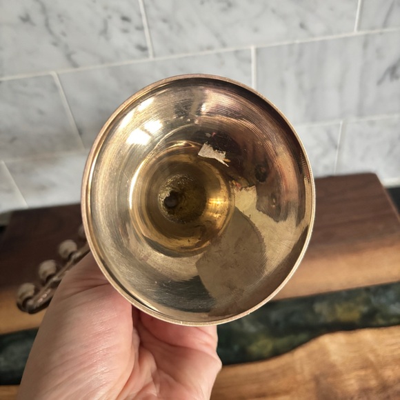 Vintage Brass Hanukkah Menorah, 9 Branch Candelabrum - Picture 7 of 13